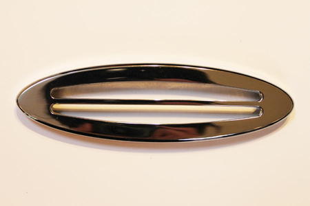 Corvette Side Marker Light Louver, Rear, Chrome, 97-04 